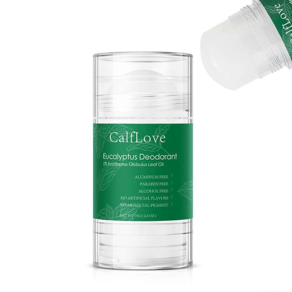 Fast Deodorant Stick Aluminium til Mænd og Kvinder, 12 Timers Lugtbeskyttelse, Eukalyptus 2.65oz