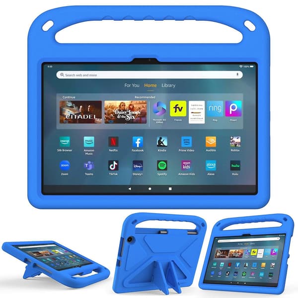 Handtag EVA Tablet Fodral För Amazon Kindle Fire Max 11 (Blå)