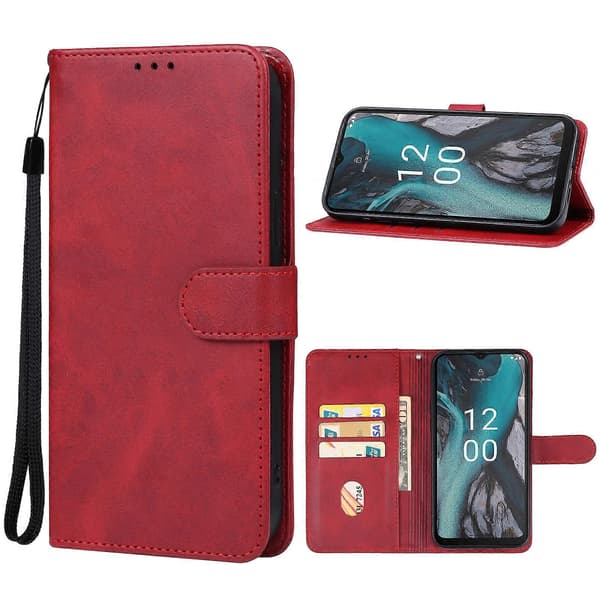 Läderfodral för Nokia C22 (Röd)