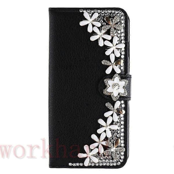 Leather Wallet Case with Diamonds and Rhinestones for iPhone 17/17 Pro/Air