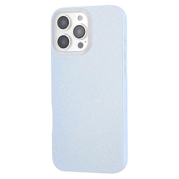 Til iPhone 16 Pro Max Cover IMD Glitter TPU Telefoncover Stort Kamerahul - Antikhvid