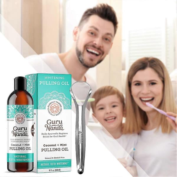 Coconuts Oil Pulling Munnskyll Avansert Oljetrekking for Frisk Pust for Daglig Munnhelse A