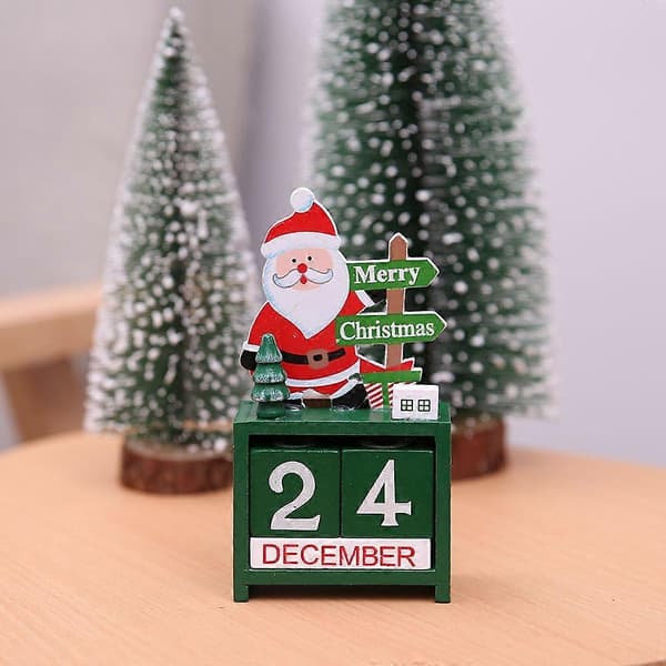 3 stk. Julekalender i træ til pynt Christ.B1