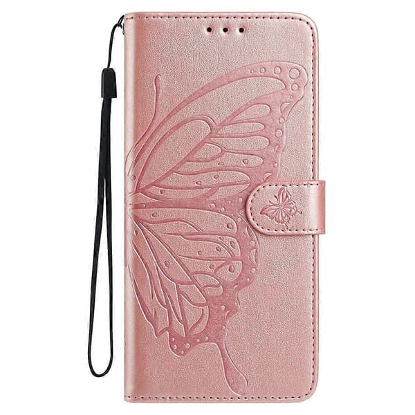 Compatible for iPhone 17 Air Case Butterfly Printed Wallet Stand PU Leather Flip Phone Cover With Strap