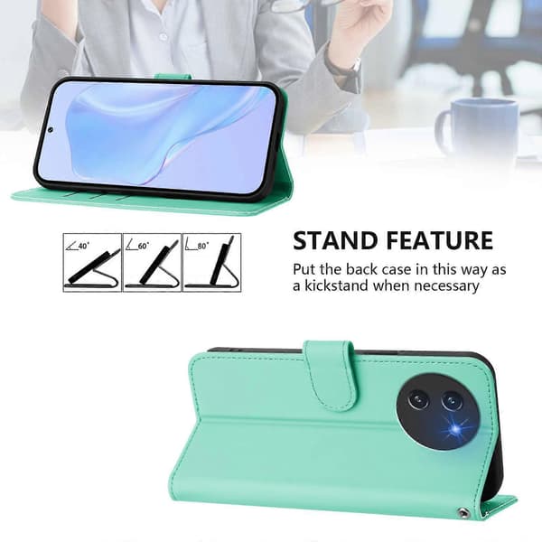 Hudfølelse ensfarvet lædertelefonetui med snor (til Doogee Note 59 / Note 59 Pro)