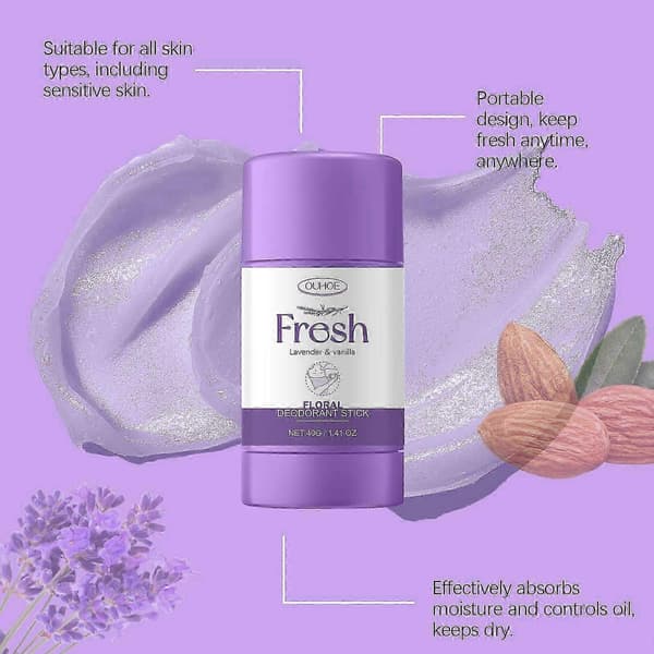 Langvarig lavendel underarmsstift - Skånsom, antiperspirant og hudvennlig