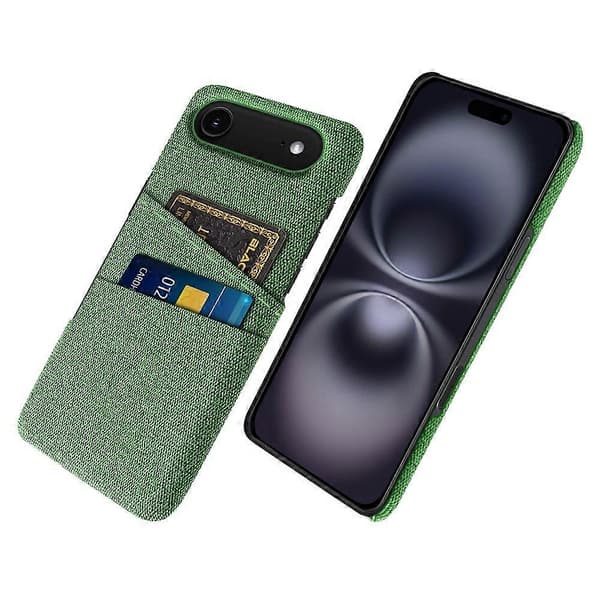 Compatible For iPhone 17 Air Case Cloth + Hard PC Phone Cover with Dual Card Slots