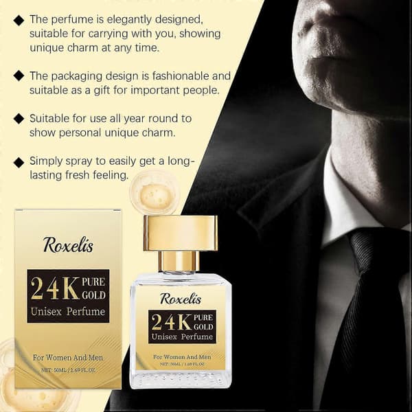 ROXELIS Unisex Eau de Parfum 50ml, Träig Sandelträdoft, Långvarig Naturlig Fräsch Doft