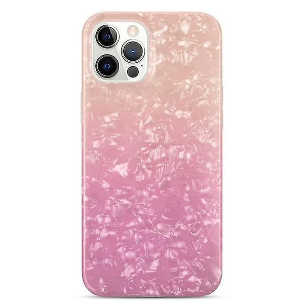 För Iphone 13 Pro Max Gradient Färg Skal Textur Imd Tpu Stötsäkert Fodral (gradient Orange Rosa)