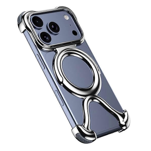 Kompatibel med iPhone 17 Pro Max Bumper Case Hård PC Magnetisk Telefonbeskyttelse Hul Varmeafledningsdæksel