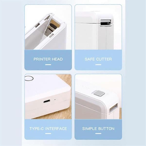 D110 termisk printer Bluetooth stregkodeetiketmaskine til kontor kommerciel lomme mini Bluetooth-printer med etiket
