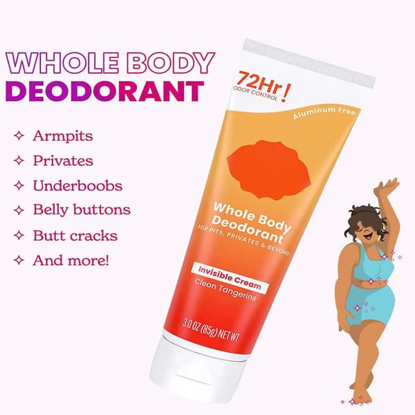 Kroppsdeodorantkrem for menn kvinner Bærbar Frisk Svette- og Luktbeskyttelse Deodorant for menn kvinner Voksne Barn Eldre