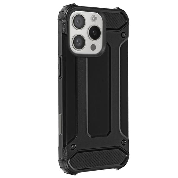 Etui til iPhone 16 Pro Max Hybride Forsterket Støtsikkert Etui 1.8m, Svart
