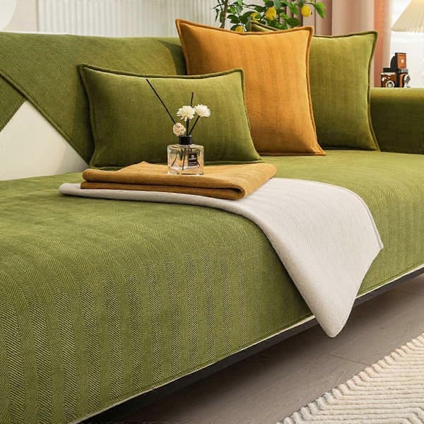 Sofaovertrekk i chenille, flerstørrelse 1-2-3-4-seters sofatrekk