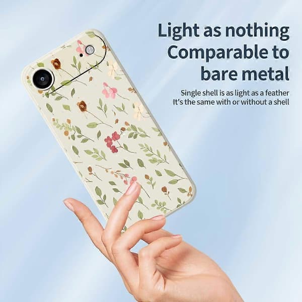 Compatible For iPhone 17 Air Case Small Petals Pattern Printing Straight Edge TPU Phone Back Cover