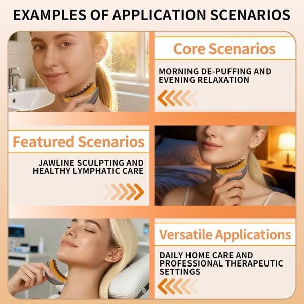 2-delt Lymfedrænage Massagesæt: Ansigtskontur & Tørbørste til Formning, Afsvulmning, Detox, Løft, Hudglød & Absorptionsforbedring.