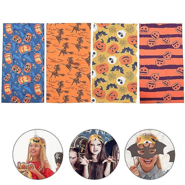 4 stk Halloween-hårbånd til Halloween-dekorasjoner
