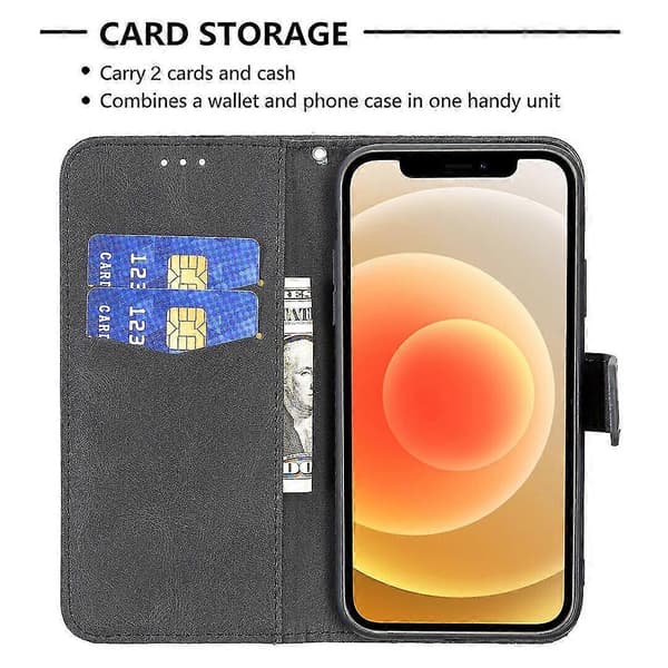 Fodral til iPhone 12 Cover Sort Sommerfugl Mobilcover