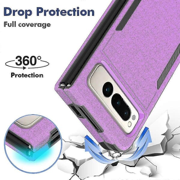 Google Pixel Fold PC + TPU suojakuori (violetti)