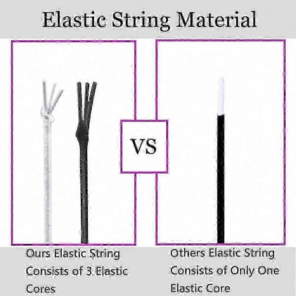 4 ruller 1 mm solid elastisk snor for armbånd- og halskjefremstilling, tøyelig smykkesnor