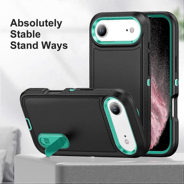 Til iPhone 17 Air Deksel Deksel Støtte Telefondeksel PC Silikon EVA 3-i-1 Design