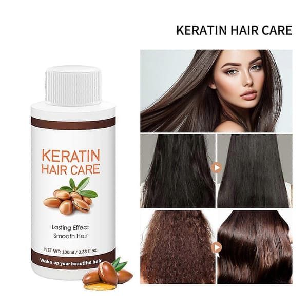 Keratin Rett Hårkrem Krøller Hår Permanent Hår Rett Vinkel Proteinkrem Glattekrem 100ml 26s A