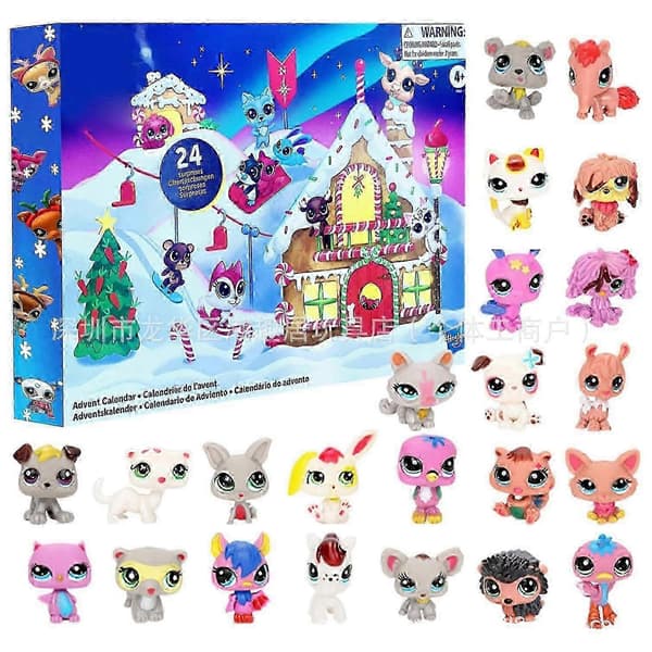 Julekalender med 24 dager, blindboks med anime-dukkepynt, plastleketøy for tenåringer 7-14 år