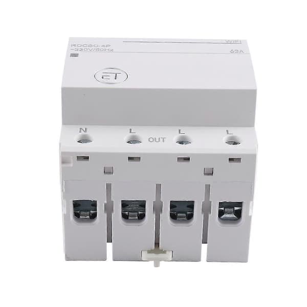 Wifi Smart Circuit Breaker Timer Relébryter Stemme Fjernkontroll Tuya Ewelink App For (hvit)