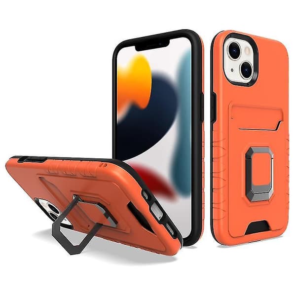 Til iPhone 13 Kortskjold Magnetisk Holder Telefoncover (orange)