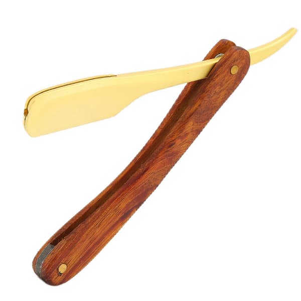 Gammeldags foldbar barberkniv med lige kant i palisander til mænds barbering og hårstyling