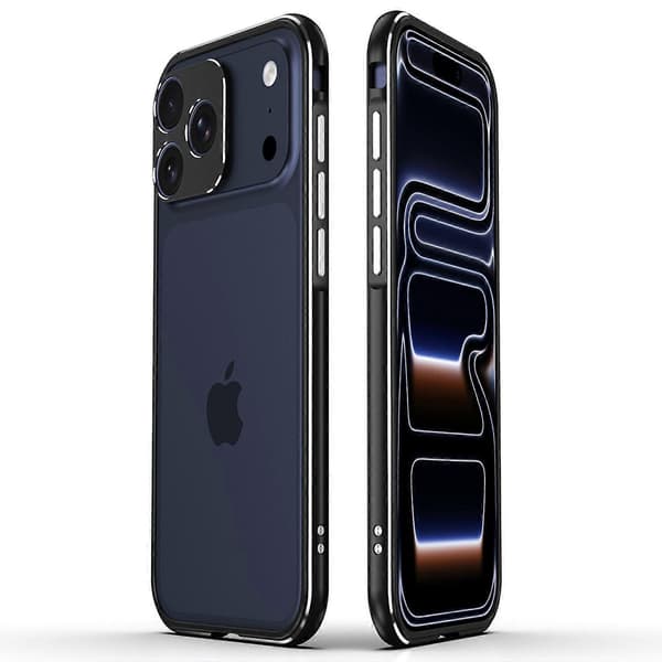Til iPhone 17 Pro Max Bumper Case Telefonramme uden bagside med linsebeskyttelse
