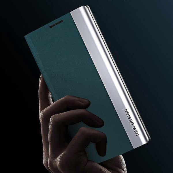Kompatibel til iPhone 17 Air Case Anti-Drop Læder Telefoncover Med Stativ