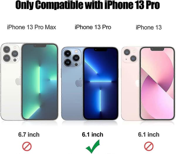 SZTXJ iPhone 13 Pro Cover, iPhone 13 Pro Ultratyndt Blødt Bumper Cover med Usynlig Ringholder til iPhone 13 Pro, Sort