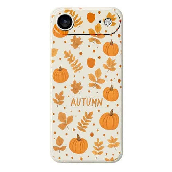 Compatible For iPhone 17 Air Case Autumn Theme Pattern Printing Straight Edge TPU Phone Back Cover