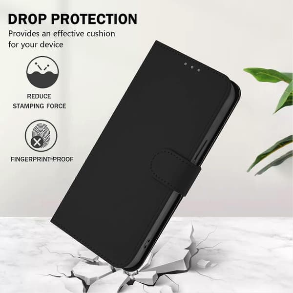 Kompatibel med iPhone 17 Air Cover Solid Farve Pung Læder Telefoncover Med Rem
