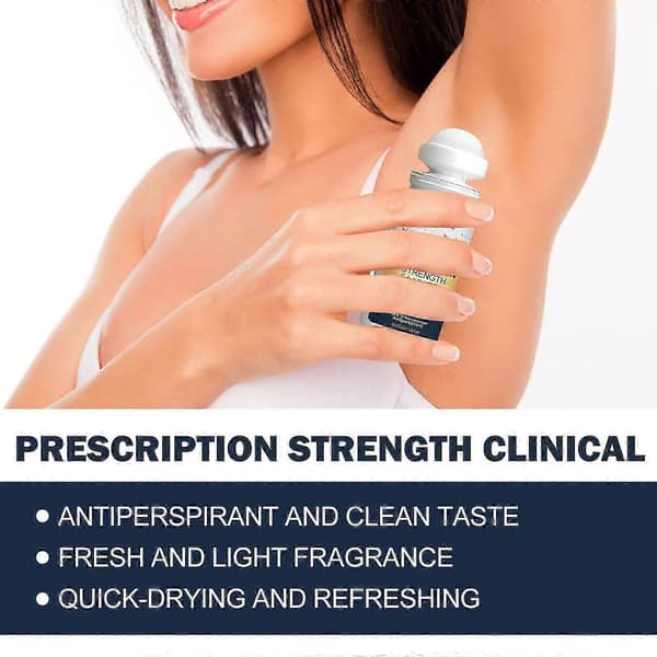 Langvarig deodorant roll-on for underarmer med aluminiumklorid og glyserin - 60 ml