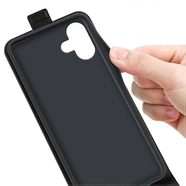 Apple iPhone 16 Plus -läppäpuhelinkotelo, suojakuori, musta