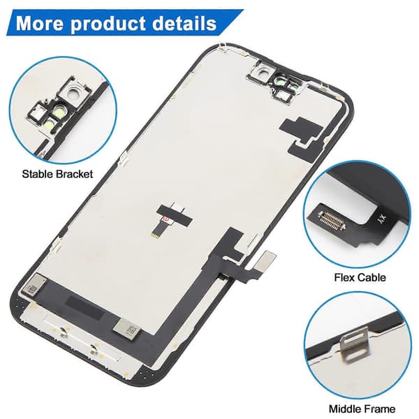 For iPhone 16 HD+ incell-skjerm