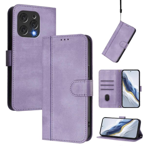 Linjeskarvspänne Retro Läder Telefonfodral (För DOOGEE N55 / N55 Plus)