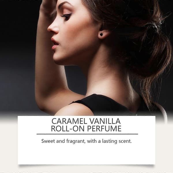 Karamell Vanilj Lyxig Roll-On Parfym för Par, Långvarig Söt Doft, Bärbar 10ml för Daglig Användning