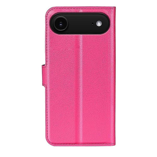 För iPhone 17 Air Fodral Litchi Textur Stötsäkert Läder Plånboksfodral