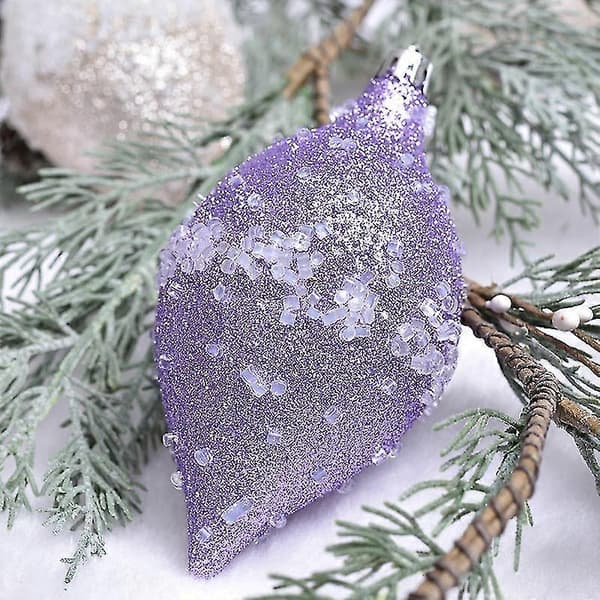 Julepynt Glitter Specialformet Malet Kugle Juletræshæng Julekugle