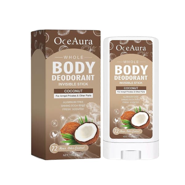 OceAura Helkroppsdeodorant, Ren Armhule Svettelukt Mild Forfriskende Deodorantstift