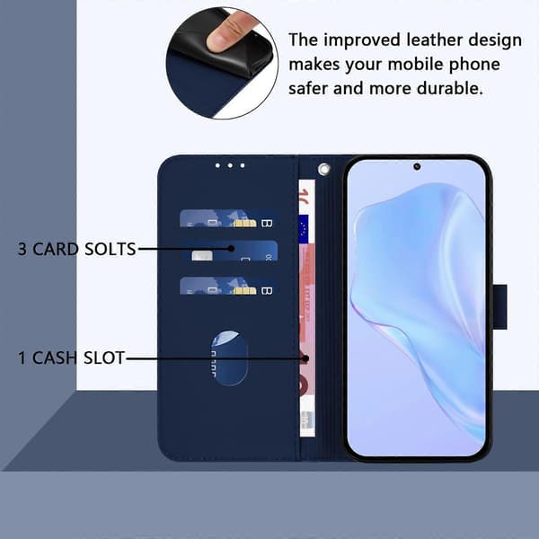 Hudfølelse ensfarvet lædertelefonetui med snor (til Doogee Note 59 / Note 59 Pro)