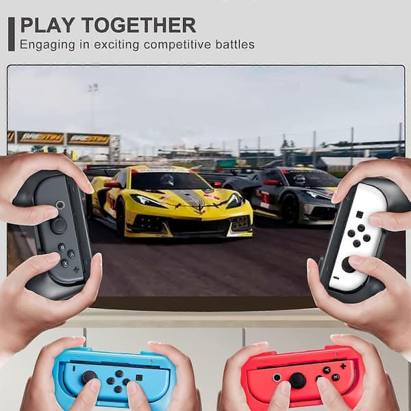 2-pak controller-håndgrebssæt, ergonomisk design til Joy-2-controllere, bærbart til familiesammenkomster, par, multiplayer-gaming