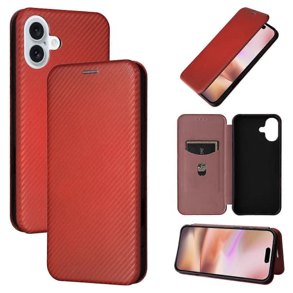 Nahkainen puhelinkotelo iPhone 16 Plus -puhelimelle