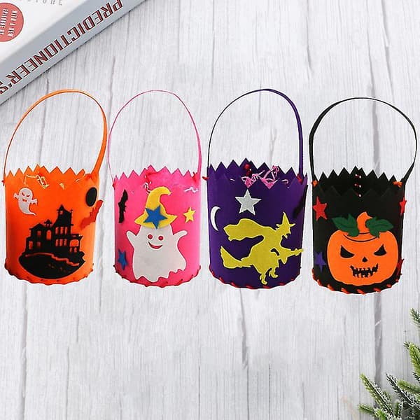 4 stk Halloween-veske for Halloween-dekorasjoner