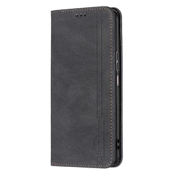 Til Xiaomi Redmi Note 11 Pro International Version Magnetisk RFID-blokerende tyverisikret lædertelefoncover (sort)