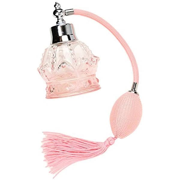 Vintage Genopfyldelig Lyserød Glas Parfumespray Tom Flaske