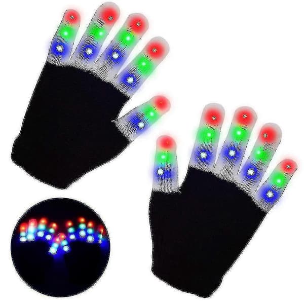 LED varme cosplayhansker Halloween glødende hansker for barn